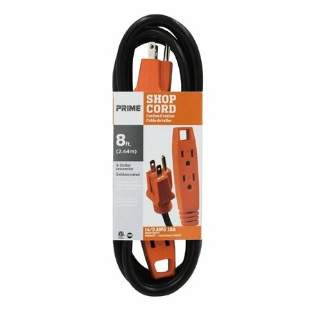 PRIME EXTN CORD 14/3 SJTW 8'L EC890708